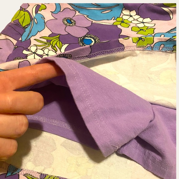 Y2K Purple Floral Drawstring Mini Hidden Skort - Picture 4 of 4